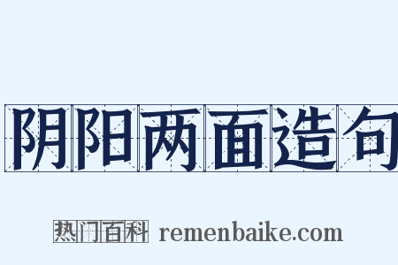 阴阳两面造句是什么意思的图片